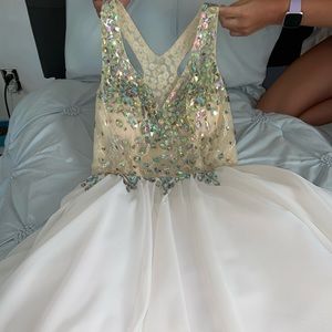 White lace formal dress